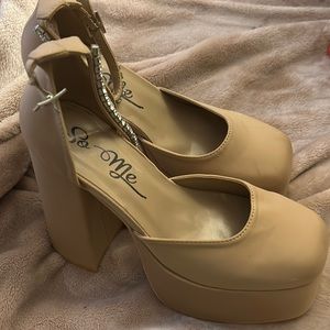 Tan Platform Heels